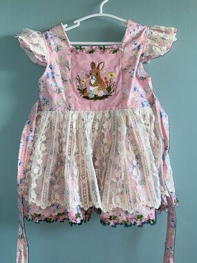 Makena lane bunny embroidered dress